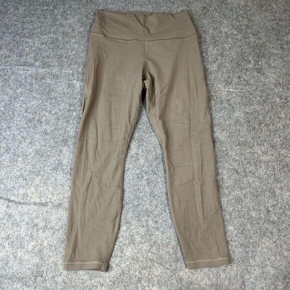 Athleta Leggings Womens Small Transcend Mesh 7/8 Tight High Rise Tan Athleisure - Picture 1 of 7